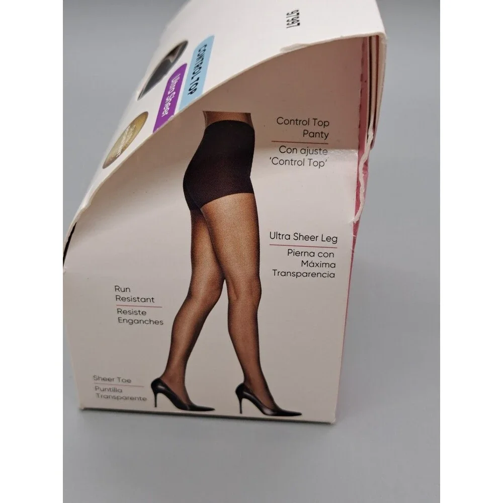 L'eggs Silken Mist Ultra Sheer Control Top Tights Nude Size B 10 Denier 1 Pair